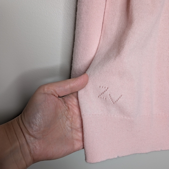 Zadig & Voltaire Pink Gaby Skull Strass Wool And Cashmere Blend Crewneck sz L - Picture 6 of 12